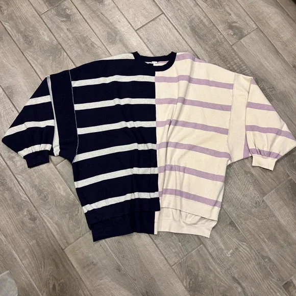 Free People Uptown Stripe Sweatshirt - Picture 2 of 7